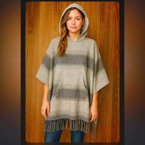 FP Movement by Free People Gray Hooded Poncho
